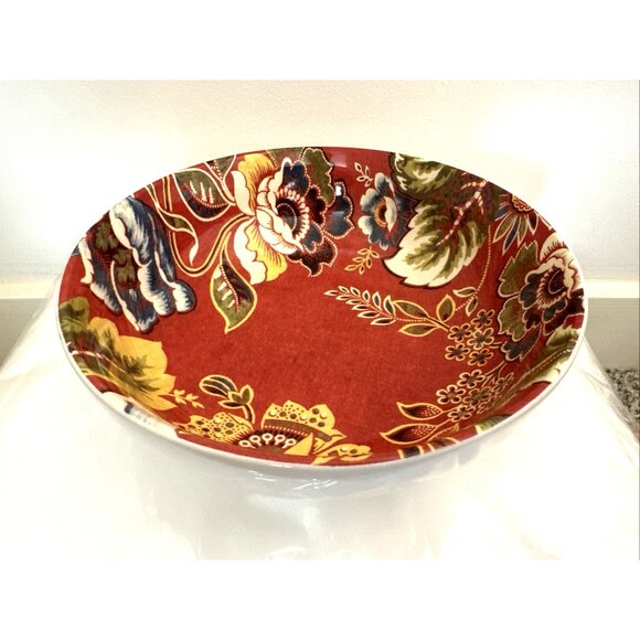 Williams-Sonoma Ceramic Spanish Floral 8" Bowl Discontinued RARE New With Tag - Picture 4 of 7